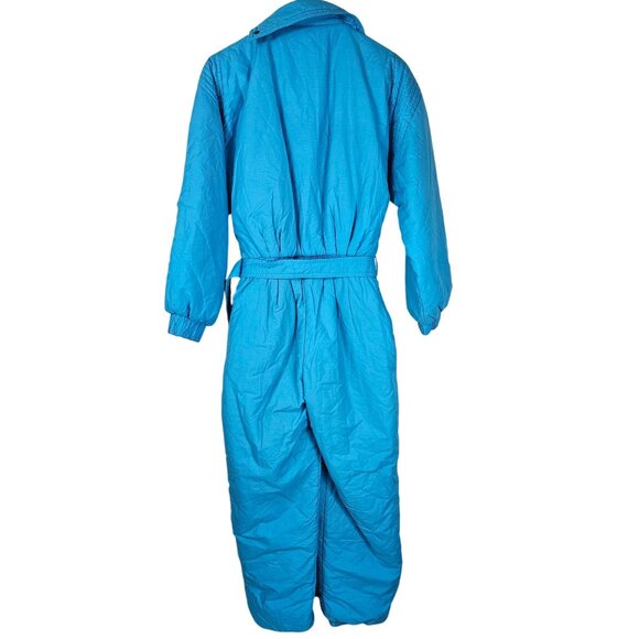 VTG 70s Penney Track & Court Ski Jumpsuit US Small Turquoise Made in Italy Rare - Picture 2 of 14
